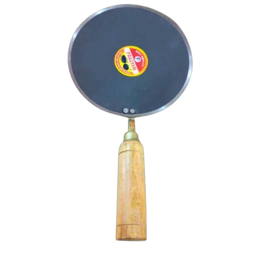 Iron Roti Tawa With Wooden Handle-11 Inches (ideal Size
